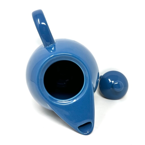 World Market Blue Ceramic Teapot with Lid Retro Vibe Super Cute! - Picture 7 of 10